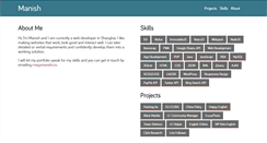 Desktop Screenshot of manish.co